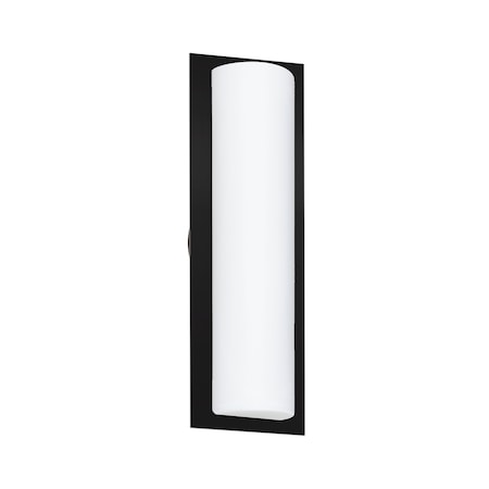 Barclay 18 Outdoor Sconce, Opal Matte, Black Finish, 2x40W Incandescent